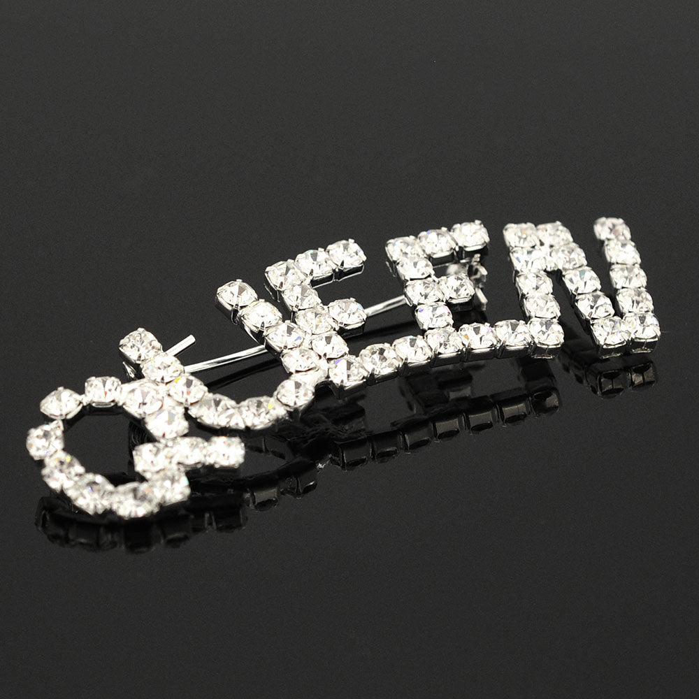 Silver Pixel QUEEN Brooch Pin