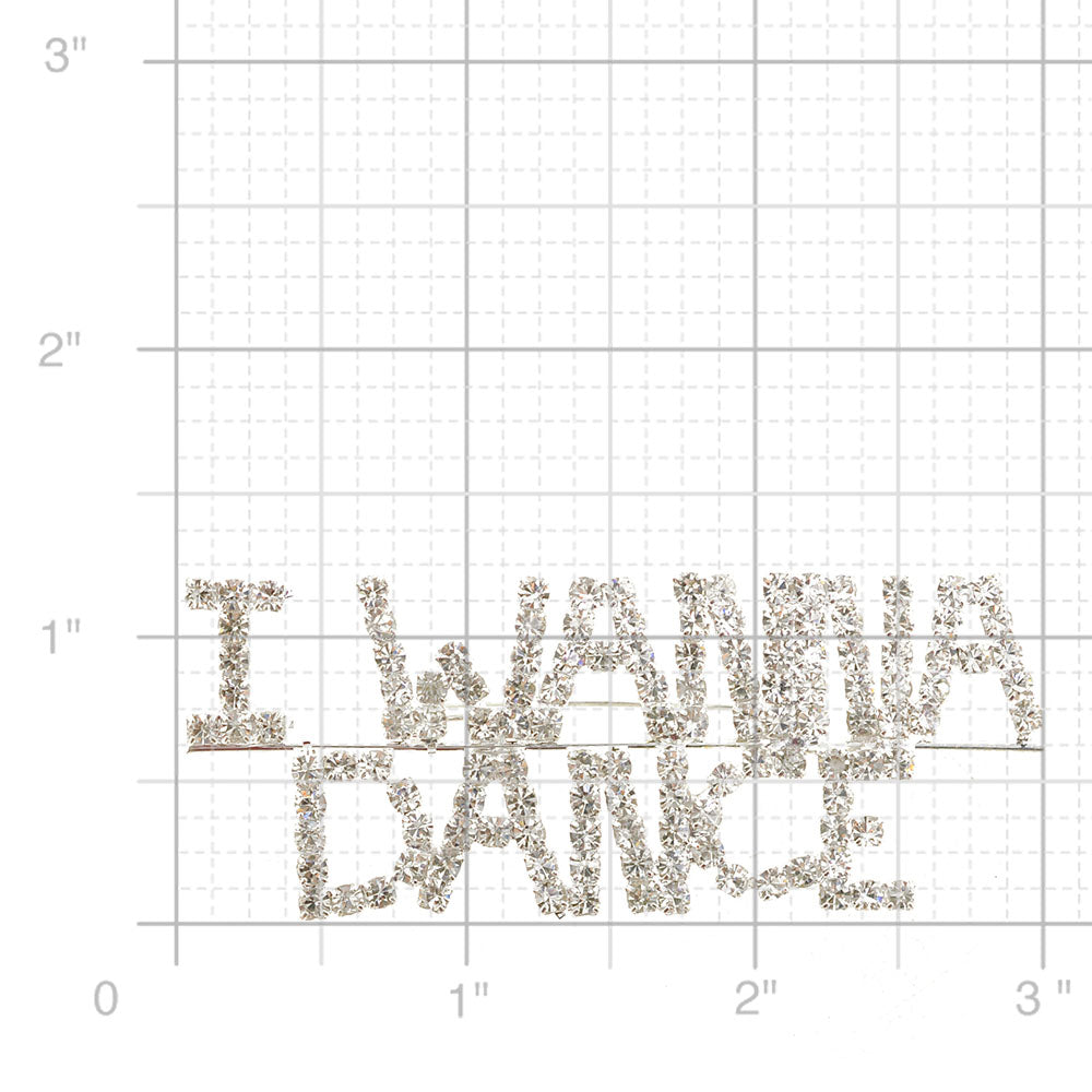 Silver Pixel I WANNA DANCE Brooch Pin