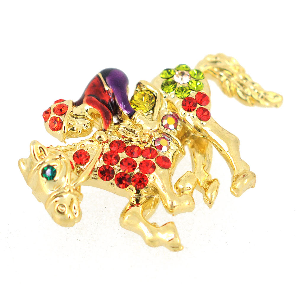 Horse Derby Racer Brooch Pin
