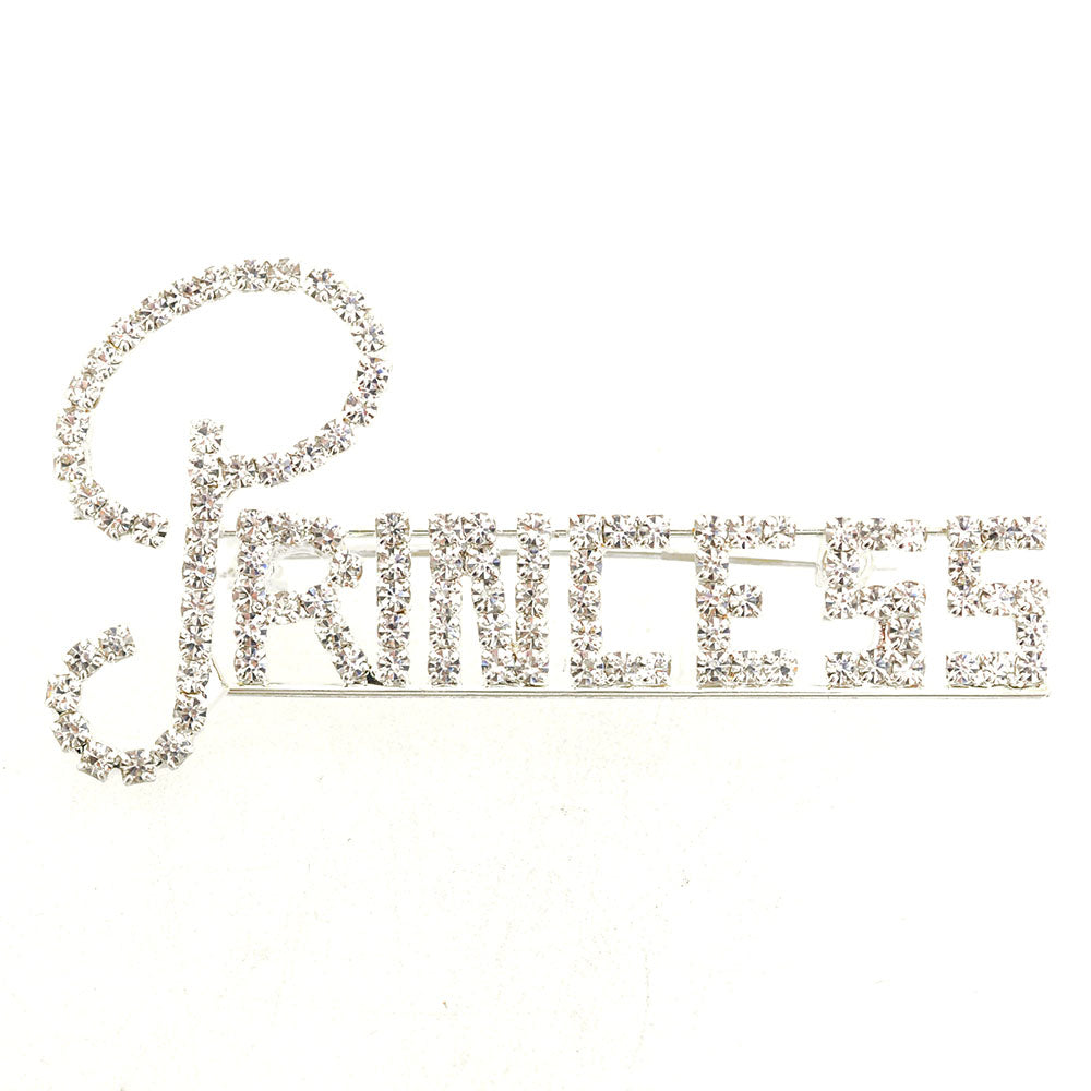 Silver Pixel Princess Brooch Pin