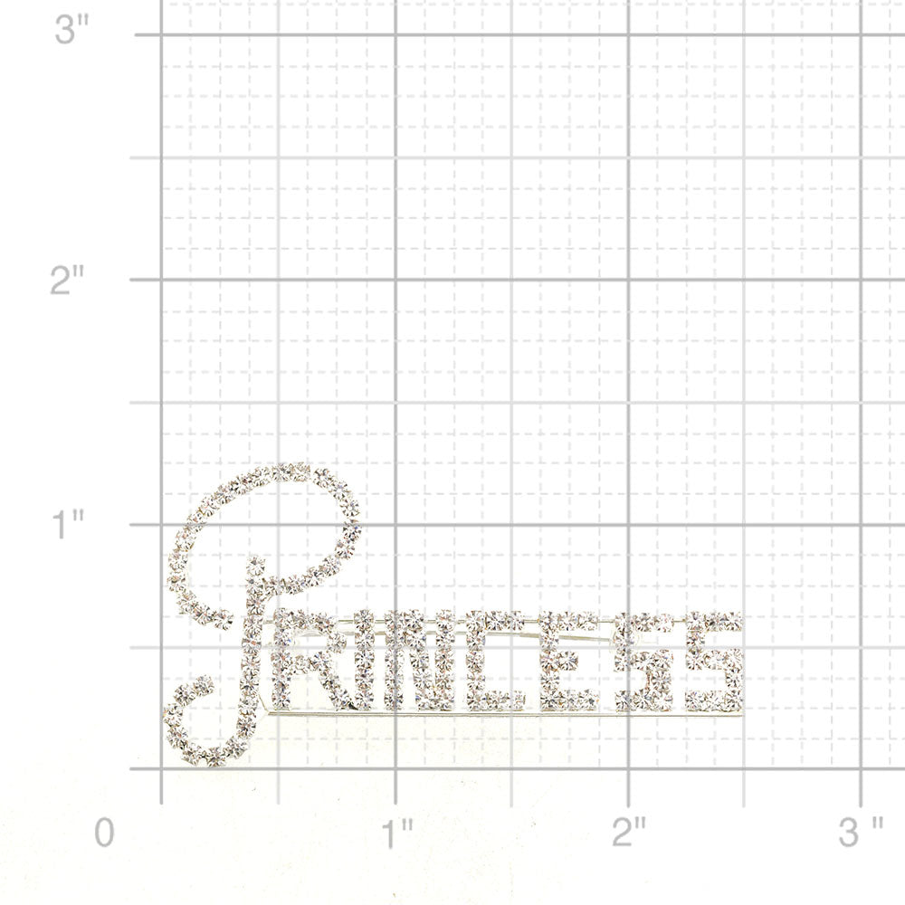 Silver Pixel Princess Brooch Pin