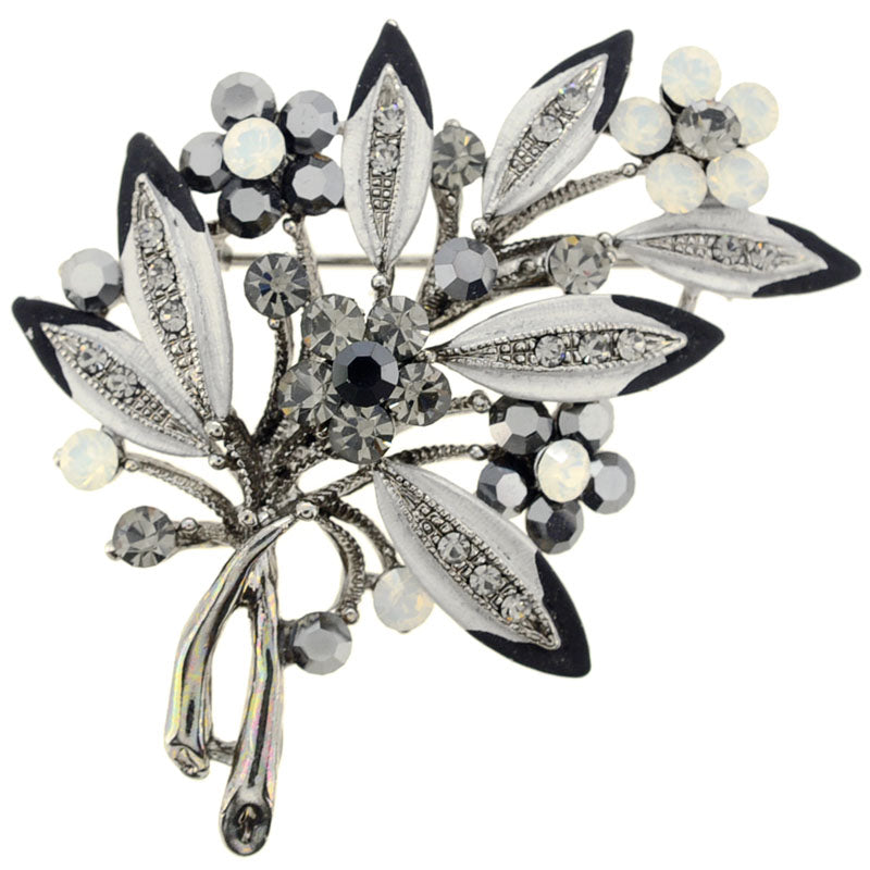 Black Flower Bouquet Pin Brooch And Pendant