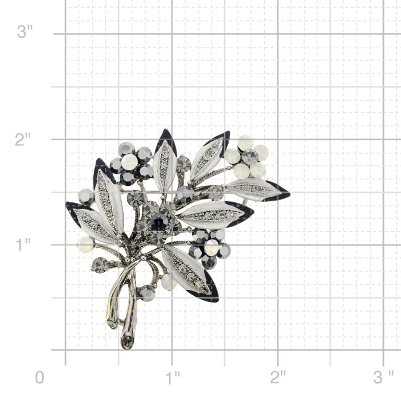 Black Flower Bouquet Pin Brooch And Pendant