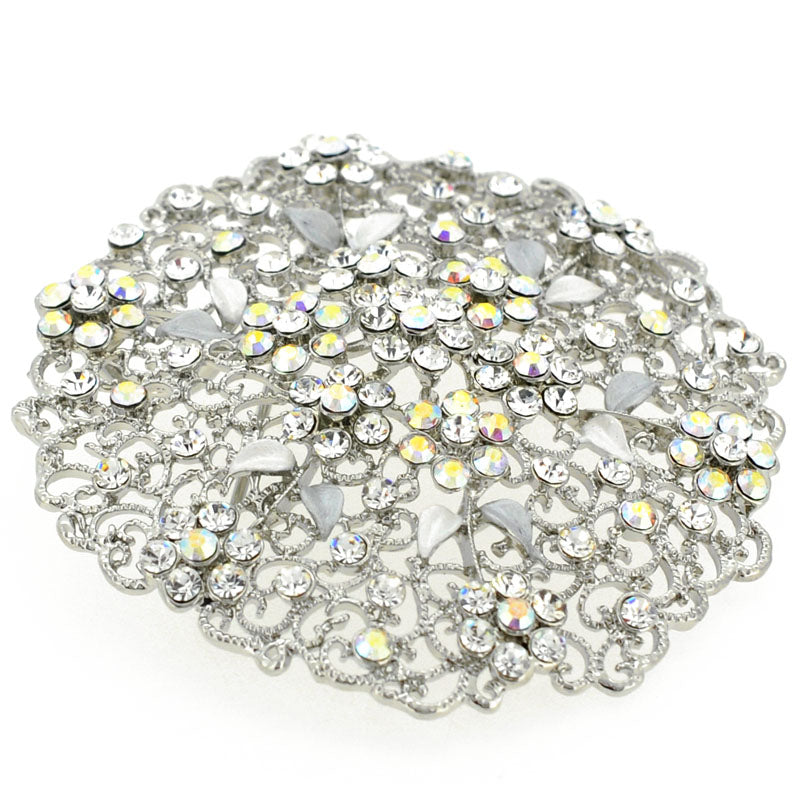 Flower Bridal Wedding Pin Brooch and Pendant