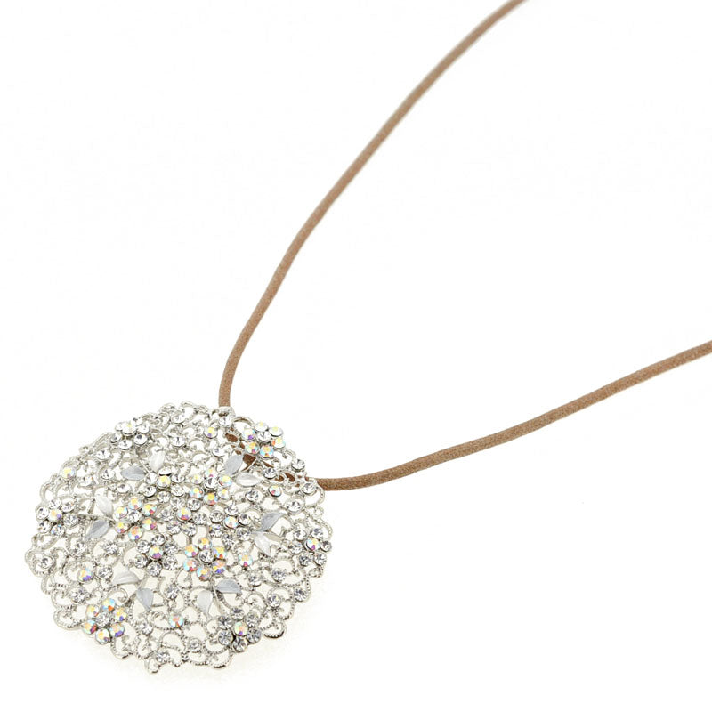 Flower Bridal Wedding Pin Brooch and Pendant