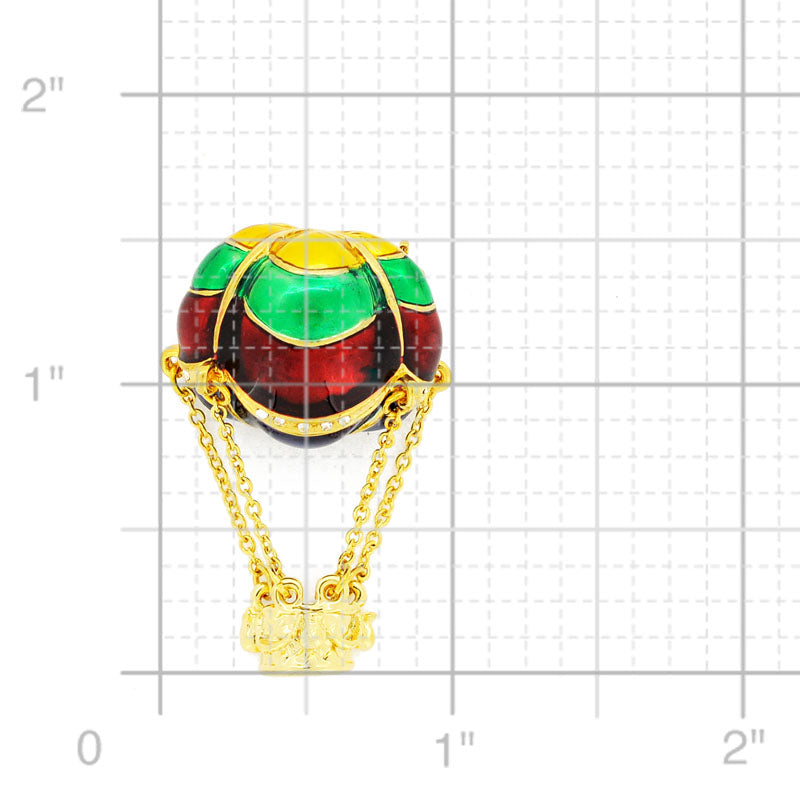 Multicolor Hot Balloon Swarovski Crystal Pin Brooch