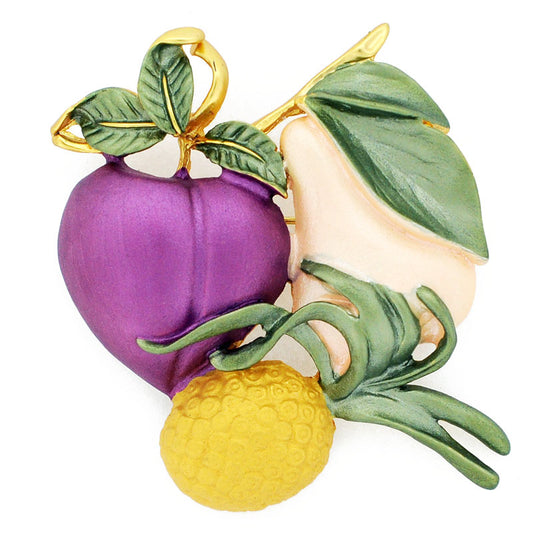 Pear Peach Pineapple Sneaker Brooch Pin