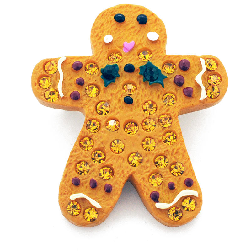 Topaz Gingerbread Man Christmas Pin Christmas Brooch Pin