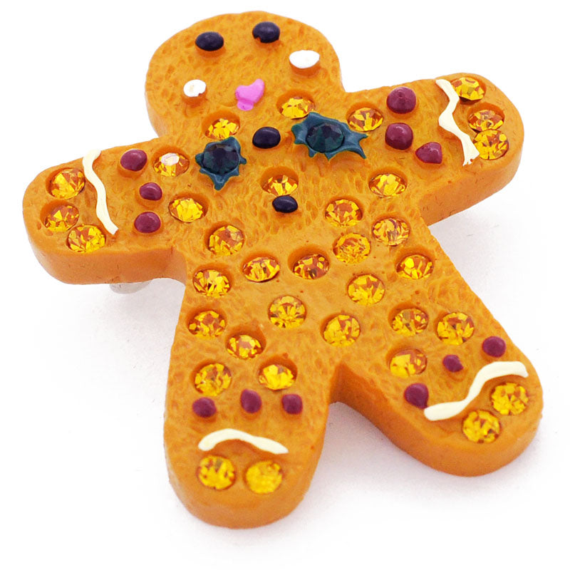 Topaz Gingerbread Man Christmas Pin Christmas Brooch Pin
