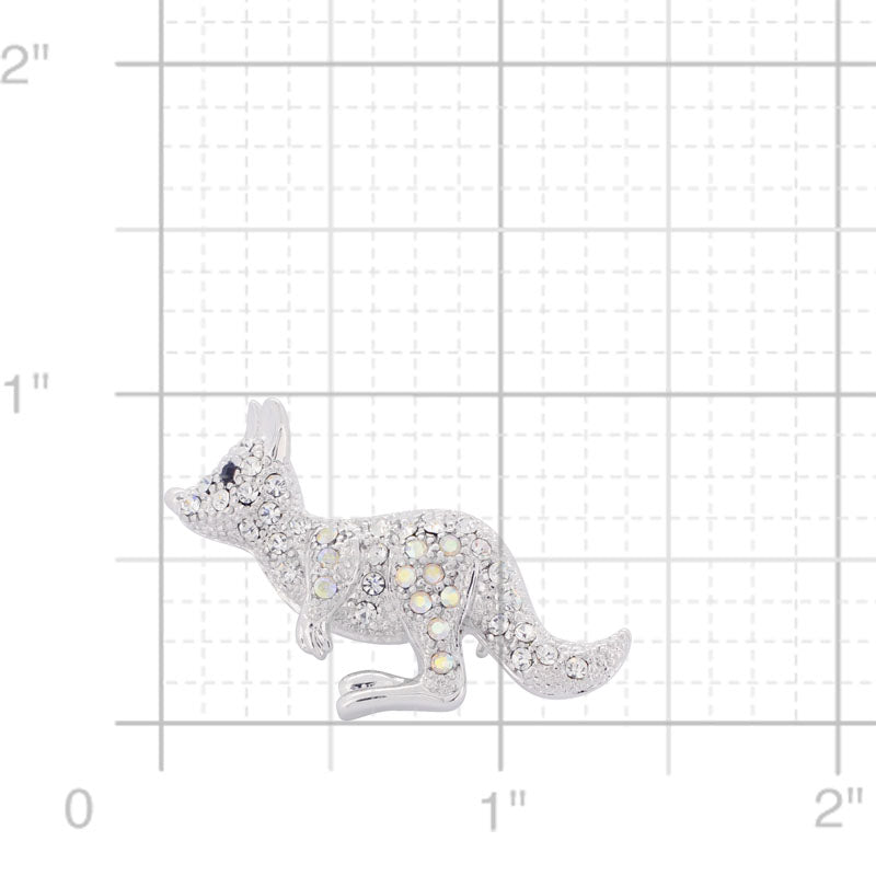 Crystal Aurore Boreale Kangaroo Brooch Pin