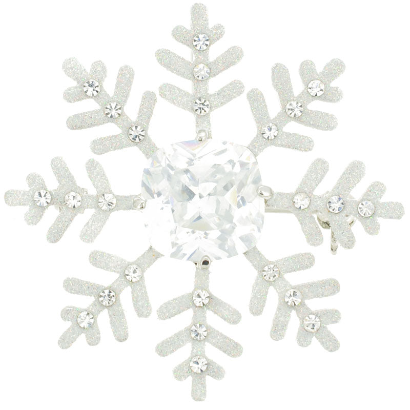 Snowflake Pin Swarovski Crystal Christmas Pin Brooch And Pendant