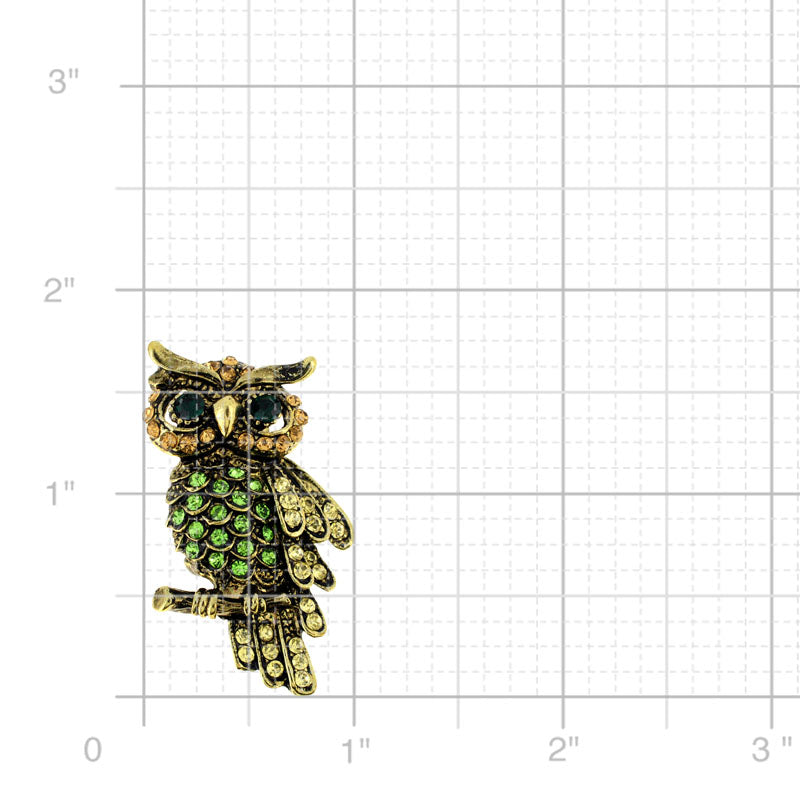 Vintage style Multicolor Owl Bird Pin Brooch