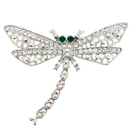 Crystal Dragonfly Pin Brooch And Pendant