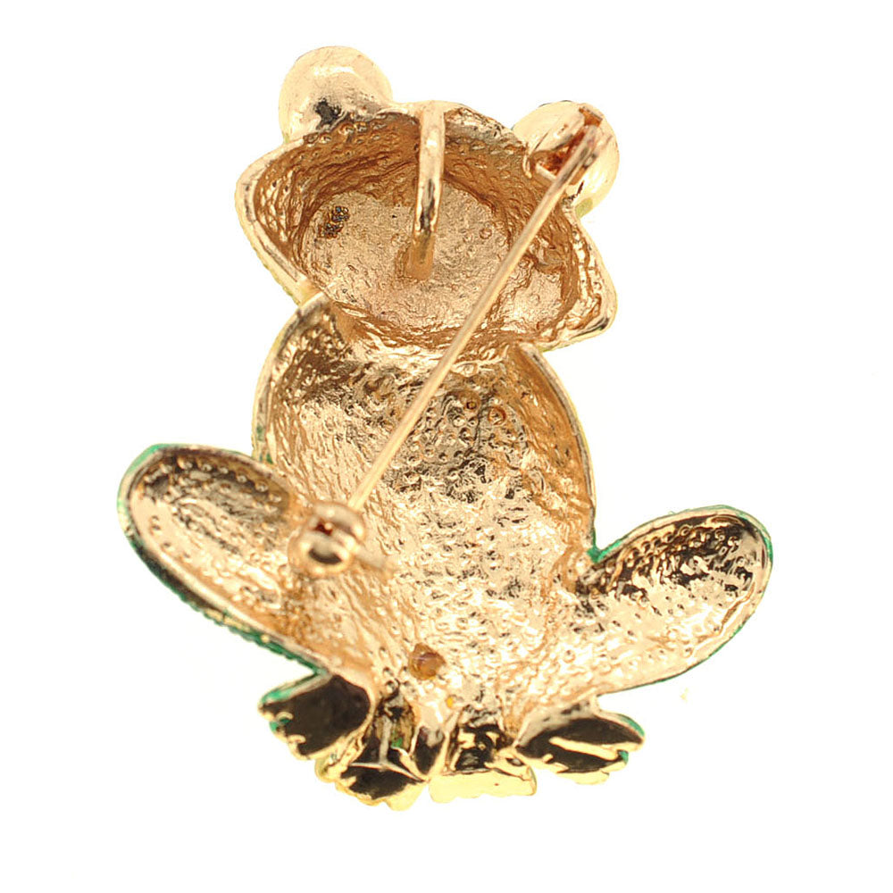 Multicolor Frog Crystal Pin Brooch