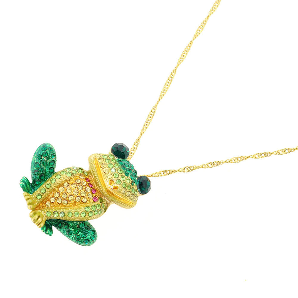 Multicolor Frog Crystal Pin Brooch