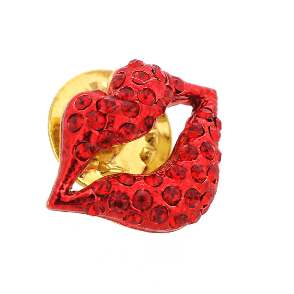Red Lips Lapel Pin