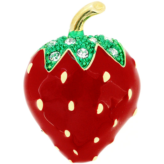 Red Strawberry Lapel Pin