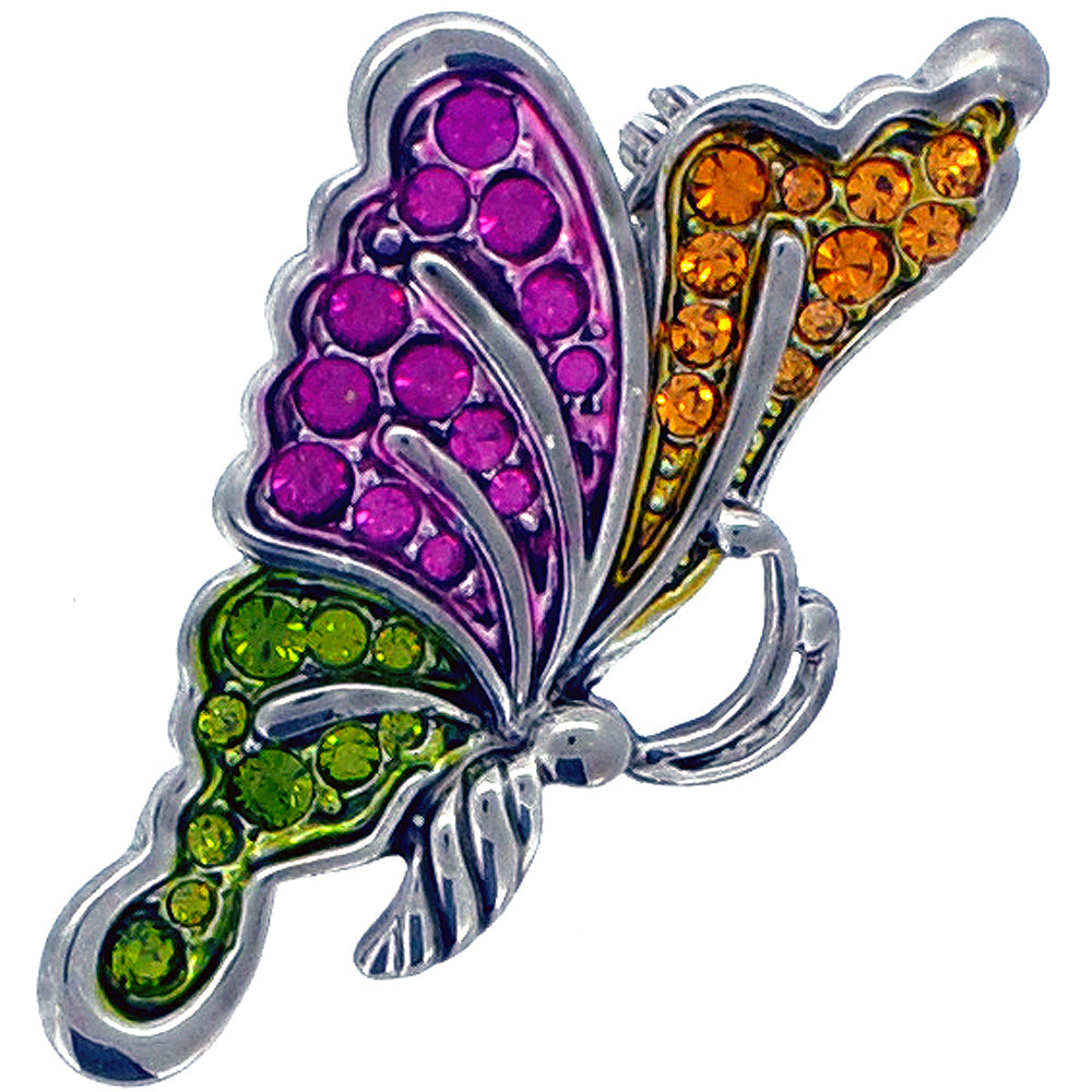 Multicolor Flying Butterfly Pin Brooch