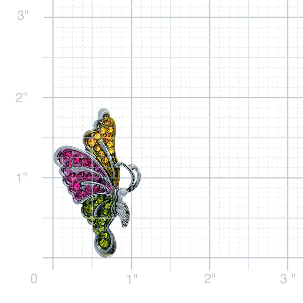Multicolor Flying Butterfly Pin Brooch