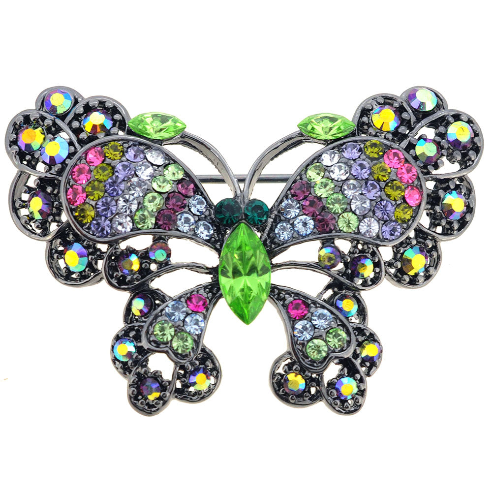 Multicolor Butterfly Brooch Pin