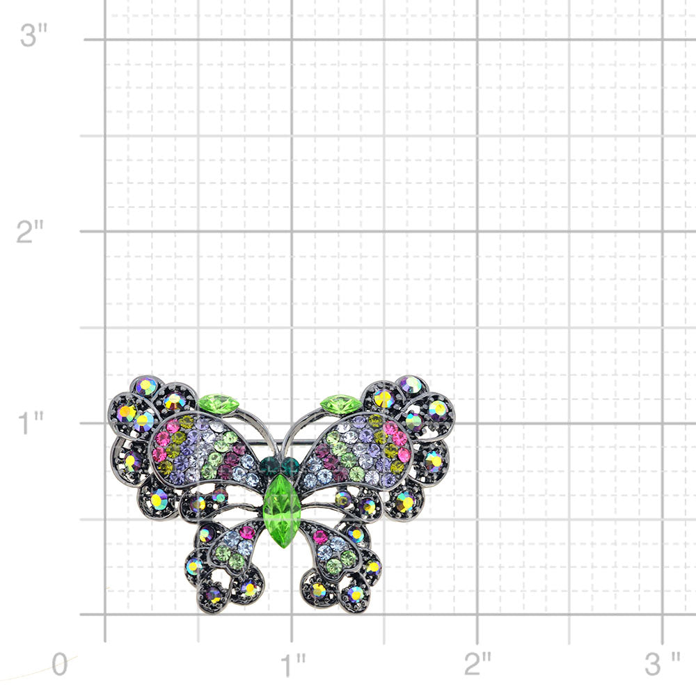 Multicolor Butterfly Brooch Pin