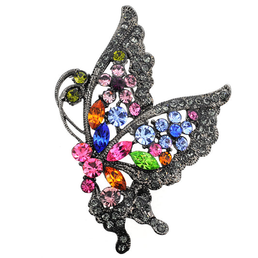 Multicolor Flying Butterfly Pin Brooch