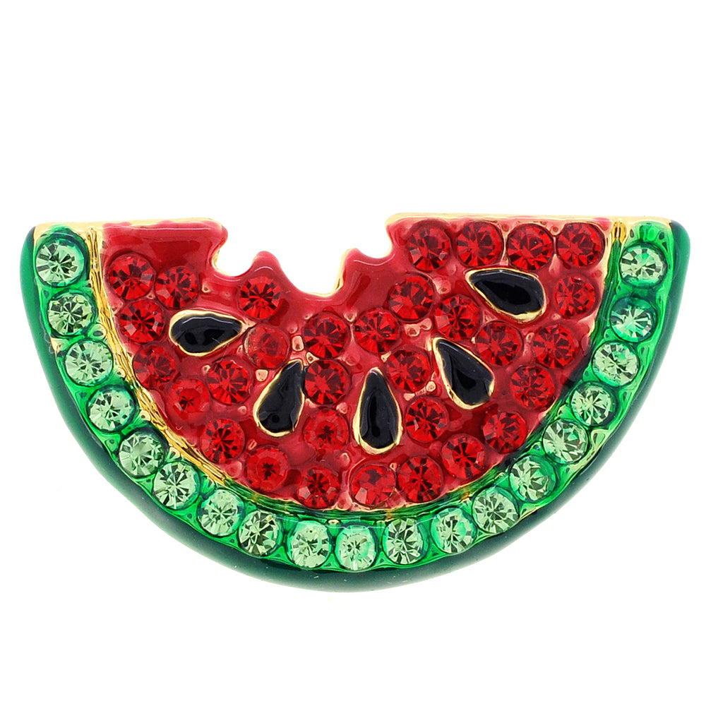 Red Watermelon Swarovski Crystal Pin Brooch