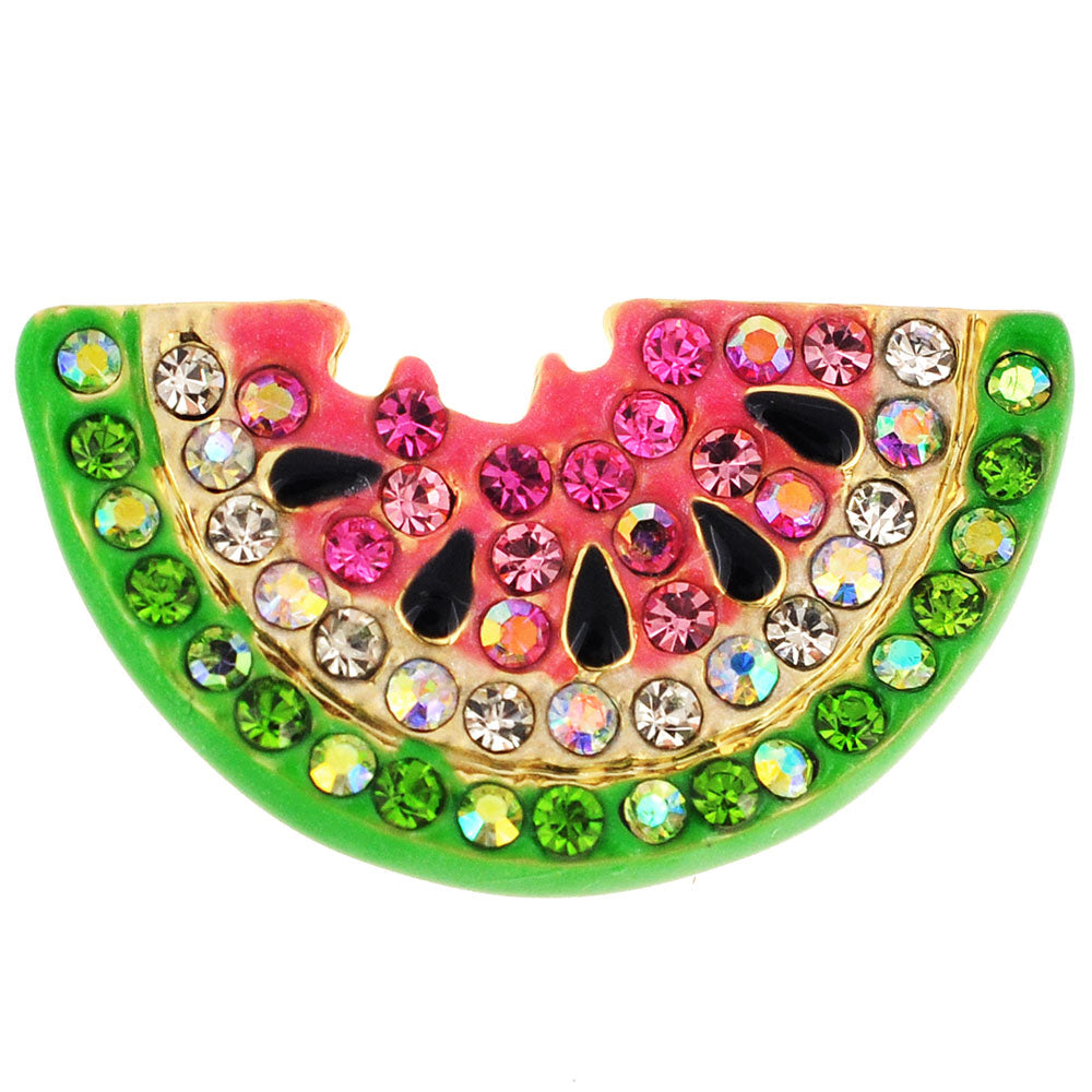 Pink Watermelon Swarovski Crystal Pin Brooch