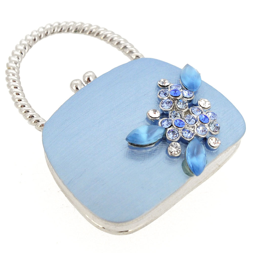 Blue Lady Handbag Swarovski Crystal Pin Brooch