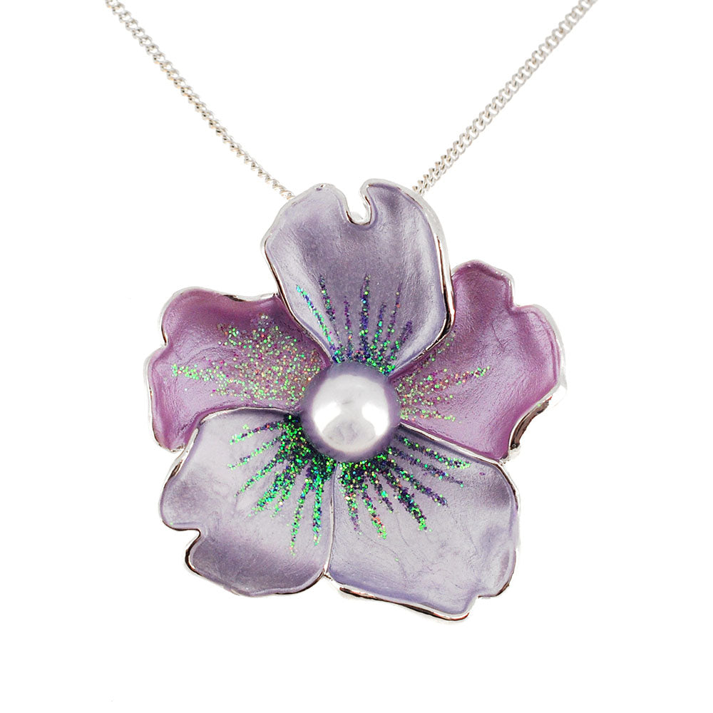 Light Purple Flower Pin Brooch And Pendant