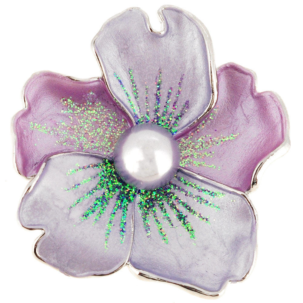 Light Purple Flower Pin Brooch And Pendant