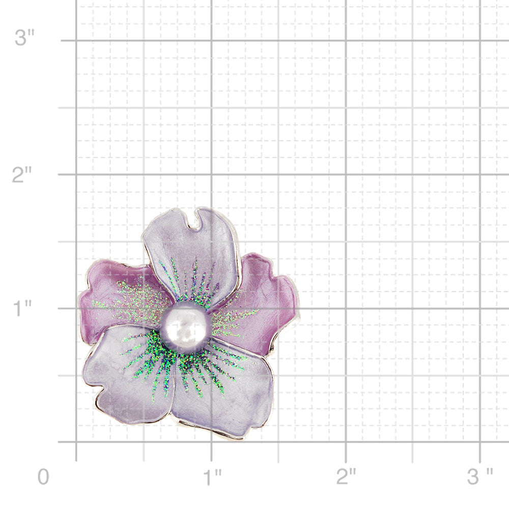 Light Purple Flower Pin Brooch And Pendant