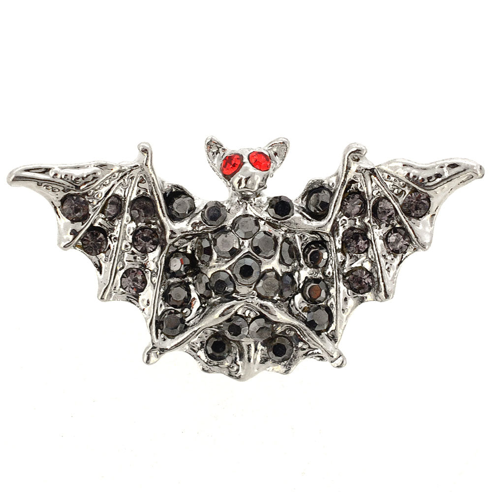 Black Bat Brooch Lapel Pin