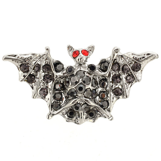 Black Bat Brooch Lapel Pin