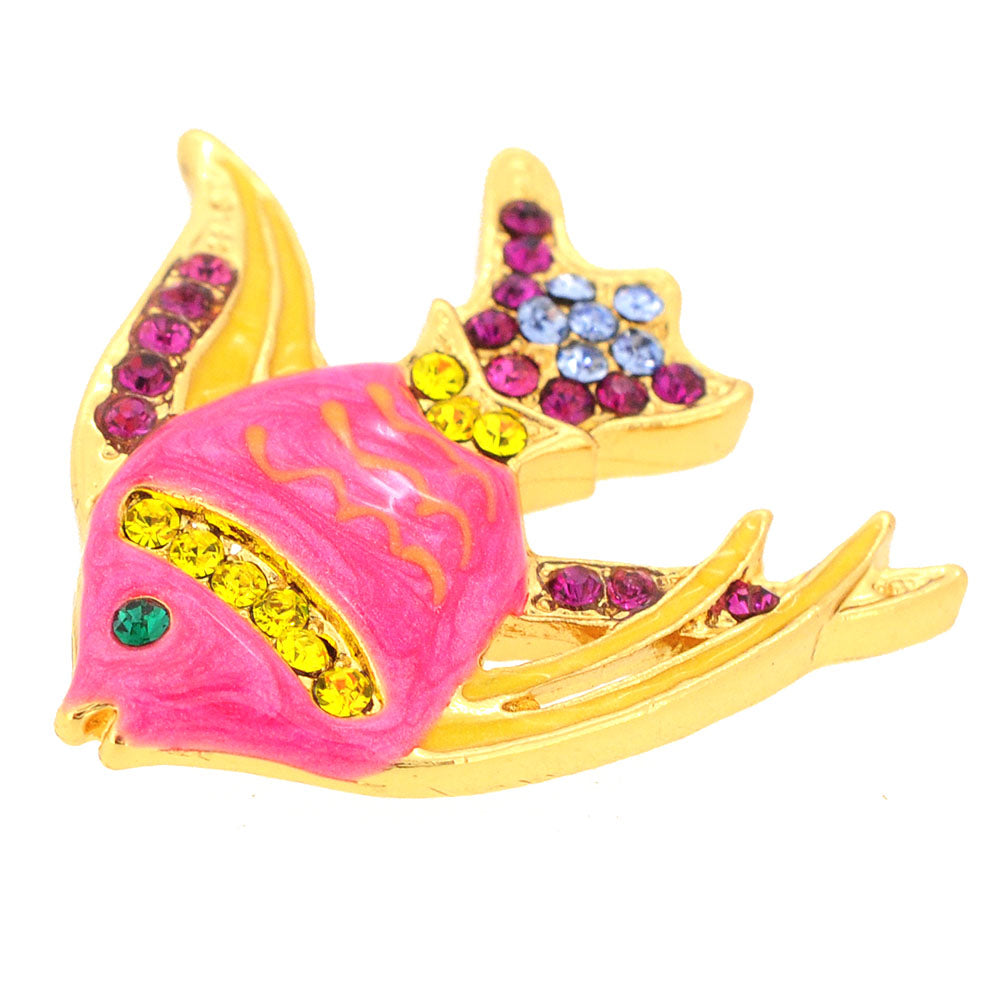 Pink Fish Brooch Pin