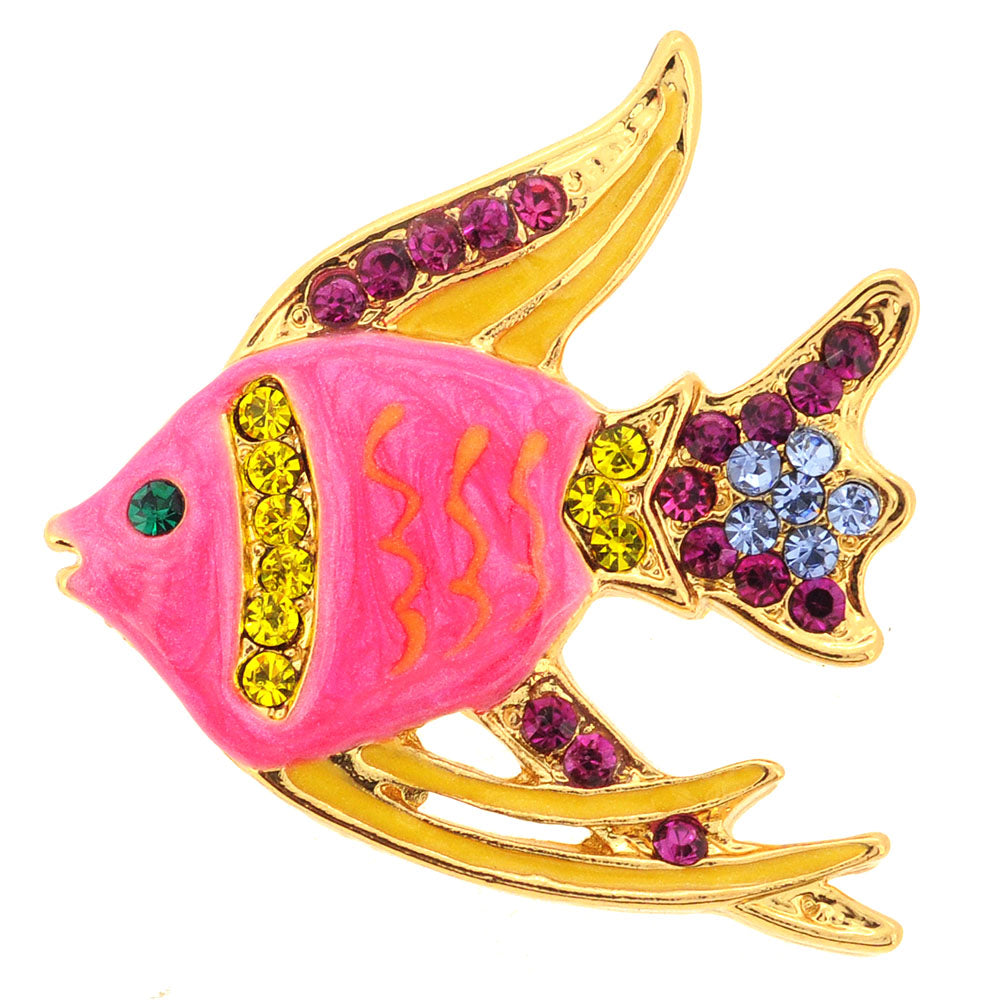 Pink Fish Brooch Pin