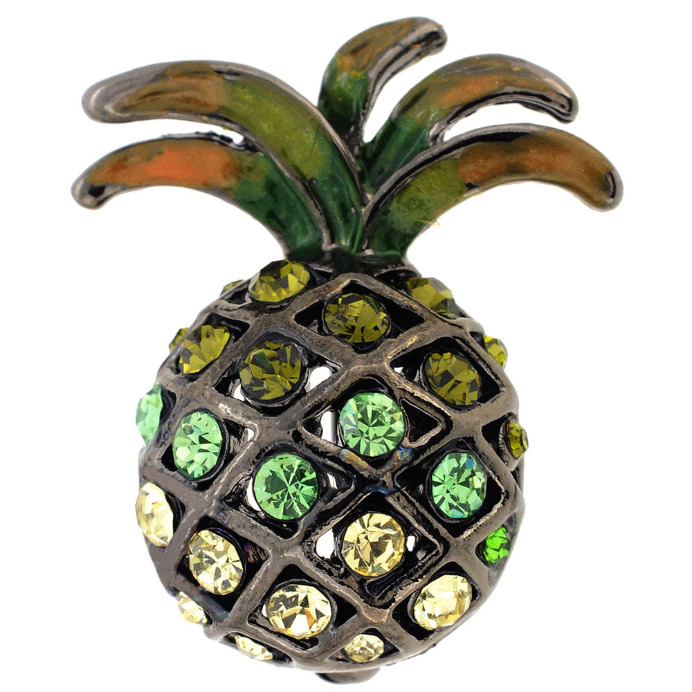 Multicolor Pineapple Crystal Brooch Pin