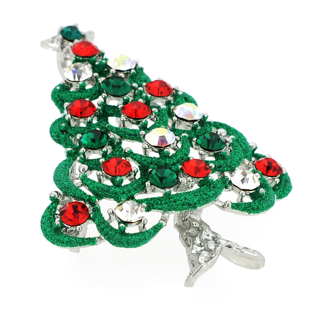 Multicolor Crystal Christmas Tree Swarovski Crystal Pin Brooche