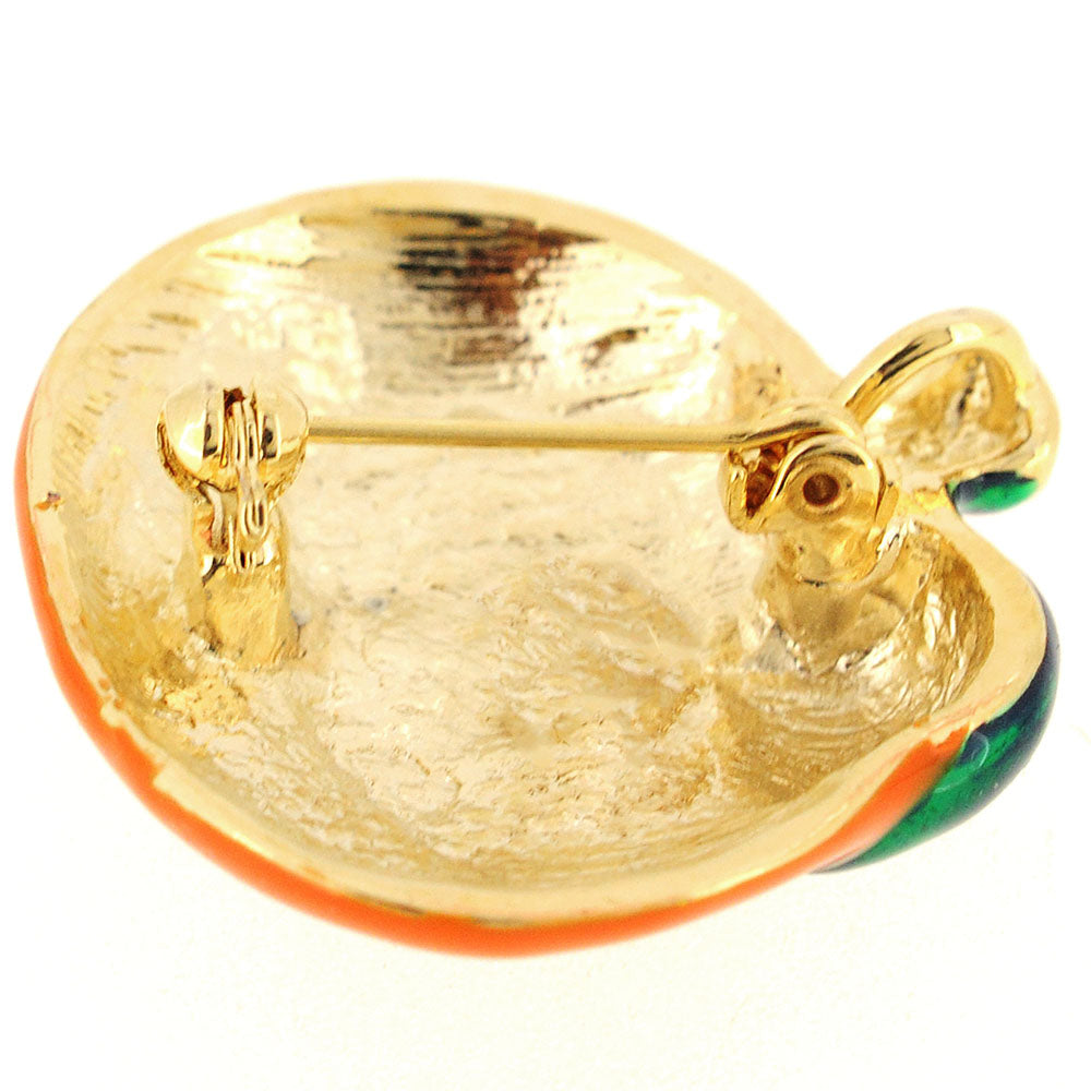 Enamel Pumpkin Halloween Pin Brooch And Pendant