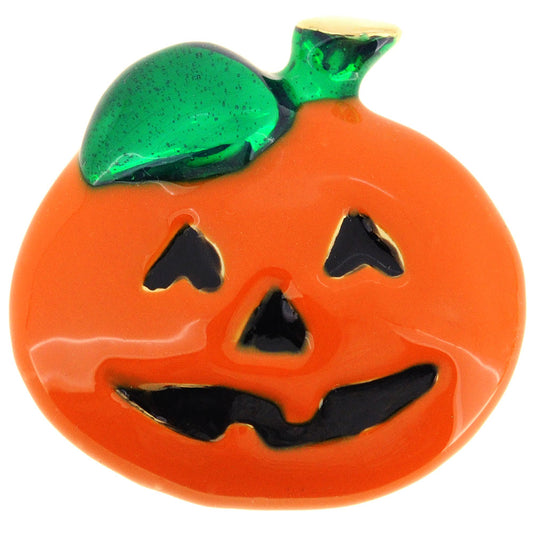 Enamel Pumpkin Halloween Pin Brooch And Pendant