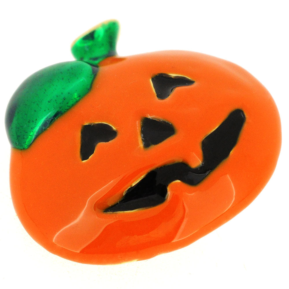 Enamel Pumpkin Halloween Pin Brooch And Pendant