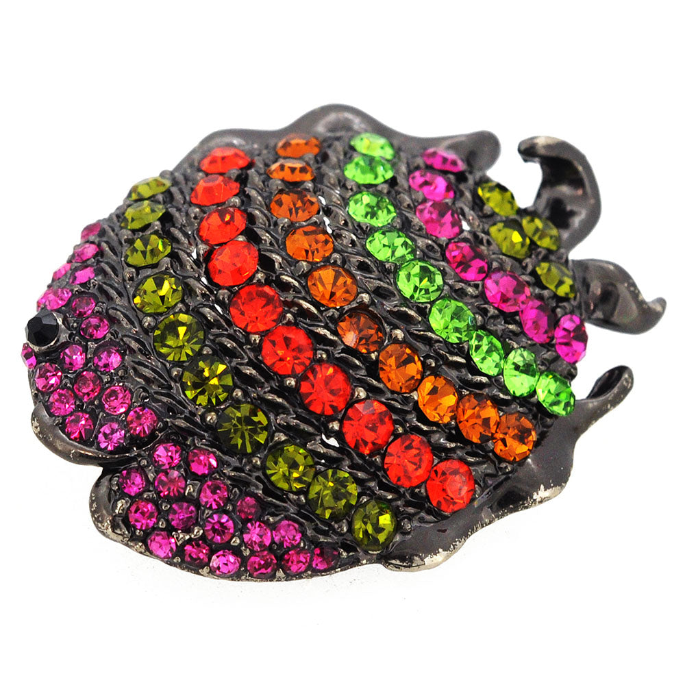 Multicolor Angle Fish Pin Brooch