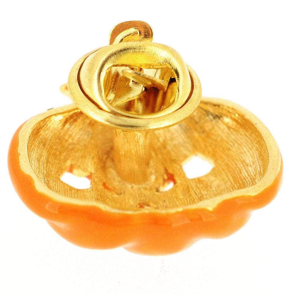 Enamel Halloween Pumpkin Brooch Pin