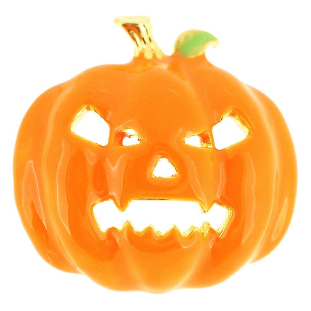 Enamel Halloween Pumpkin Brooch Pin