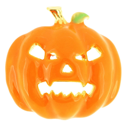 Enamel Halloween Pumpkin Brooch Pin