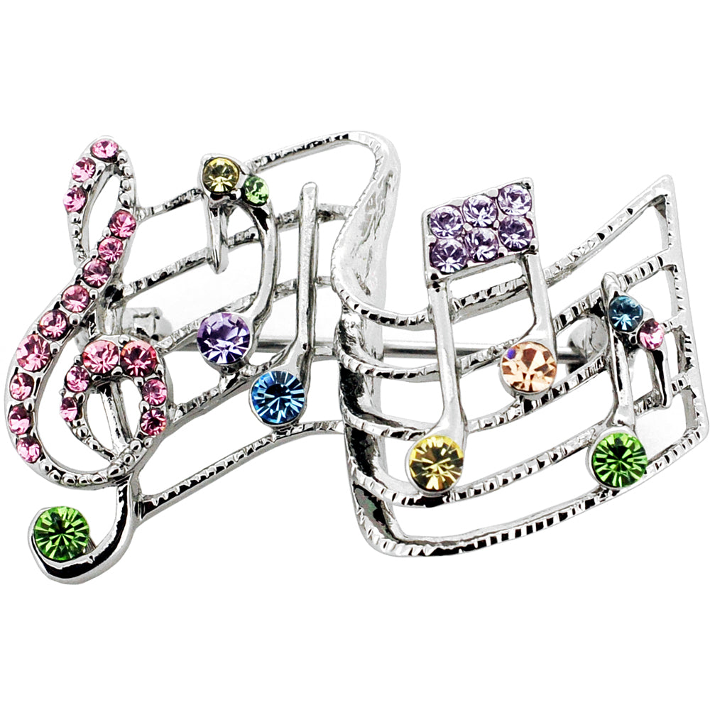 Multicolor Music Note Pin Music Pin Brooch