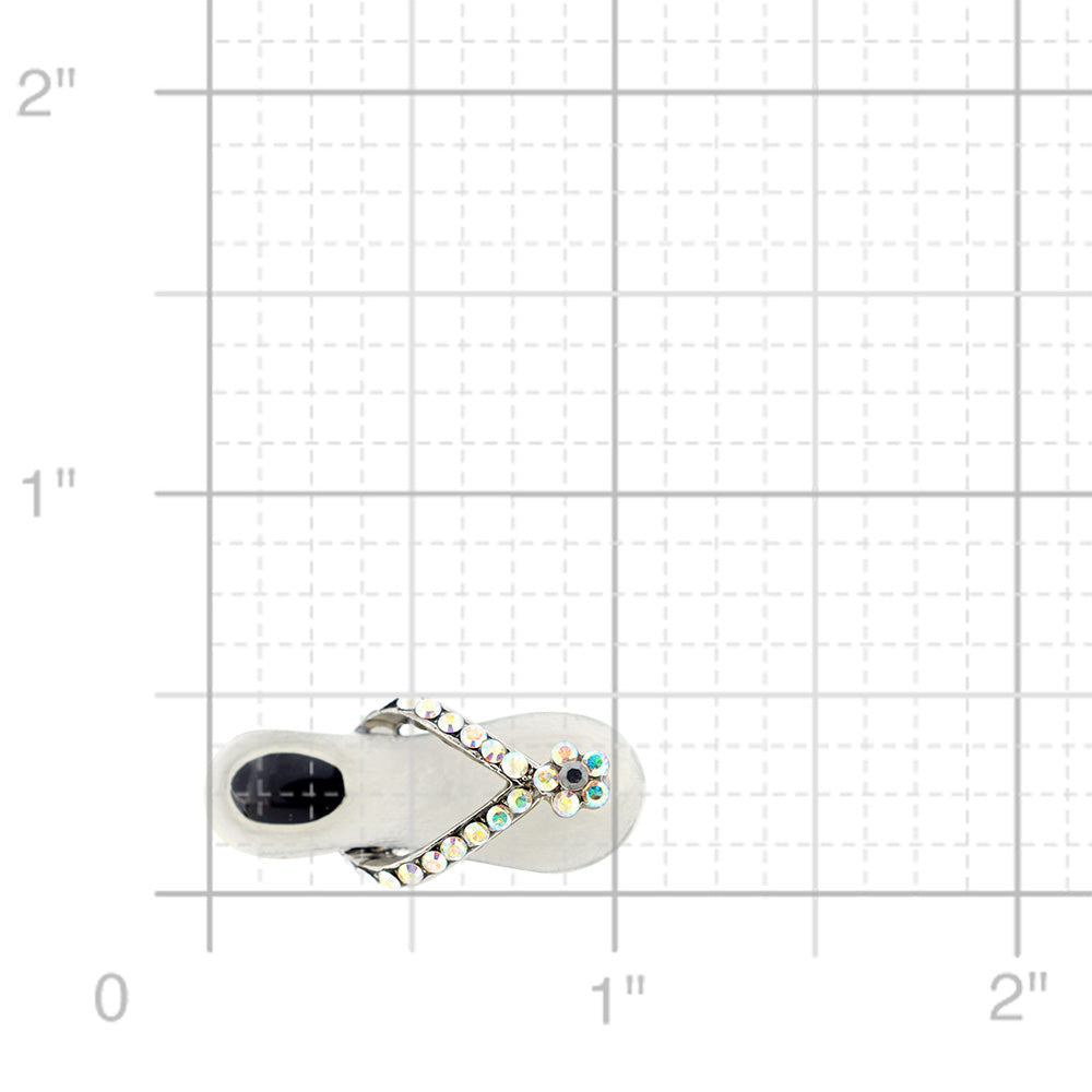 White Flower Flip-Flop Lapel Pin And Pendant