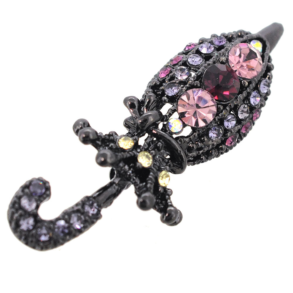 Amethyst Purple Flower Umbrella Pin