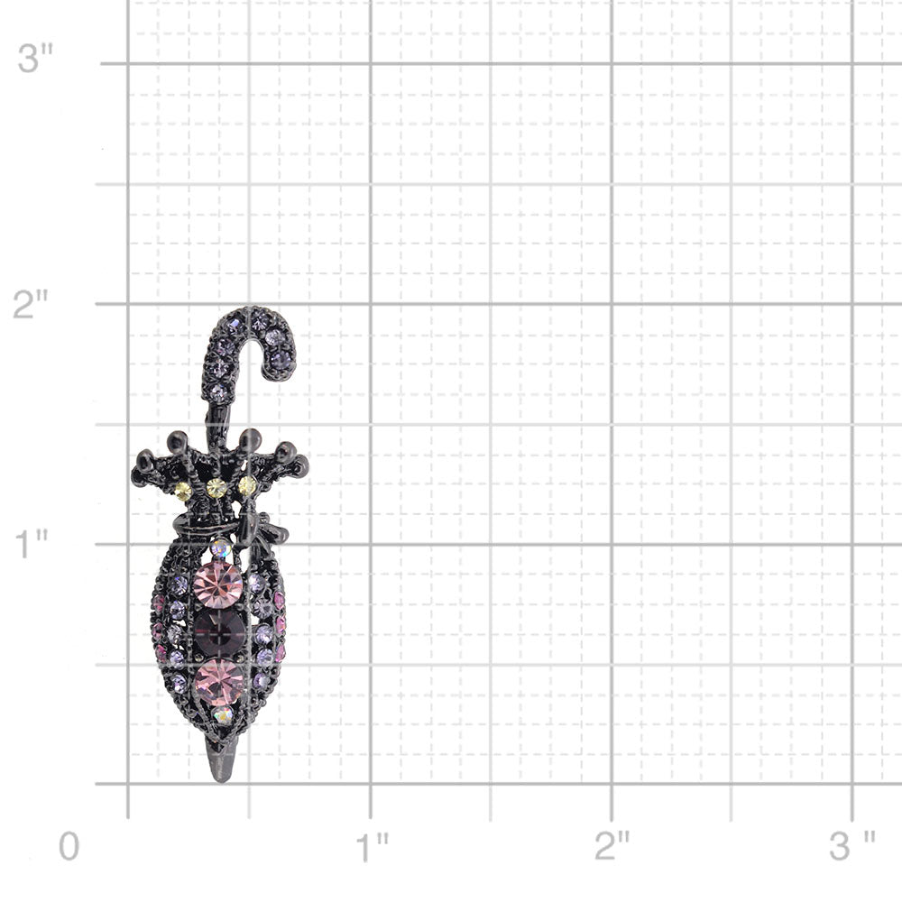 Amethyst Purple Flower Umbrella Pin
