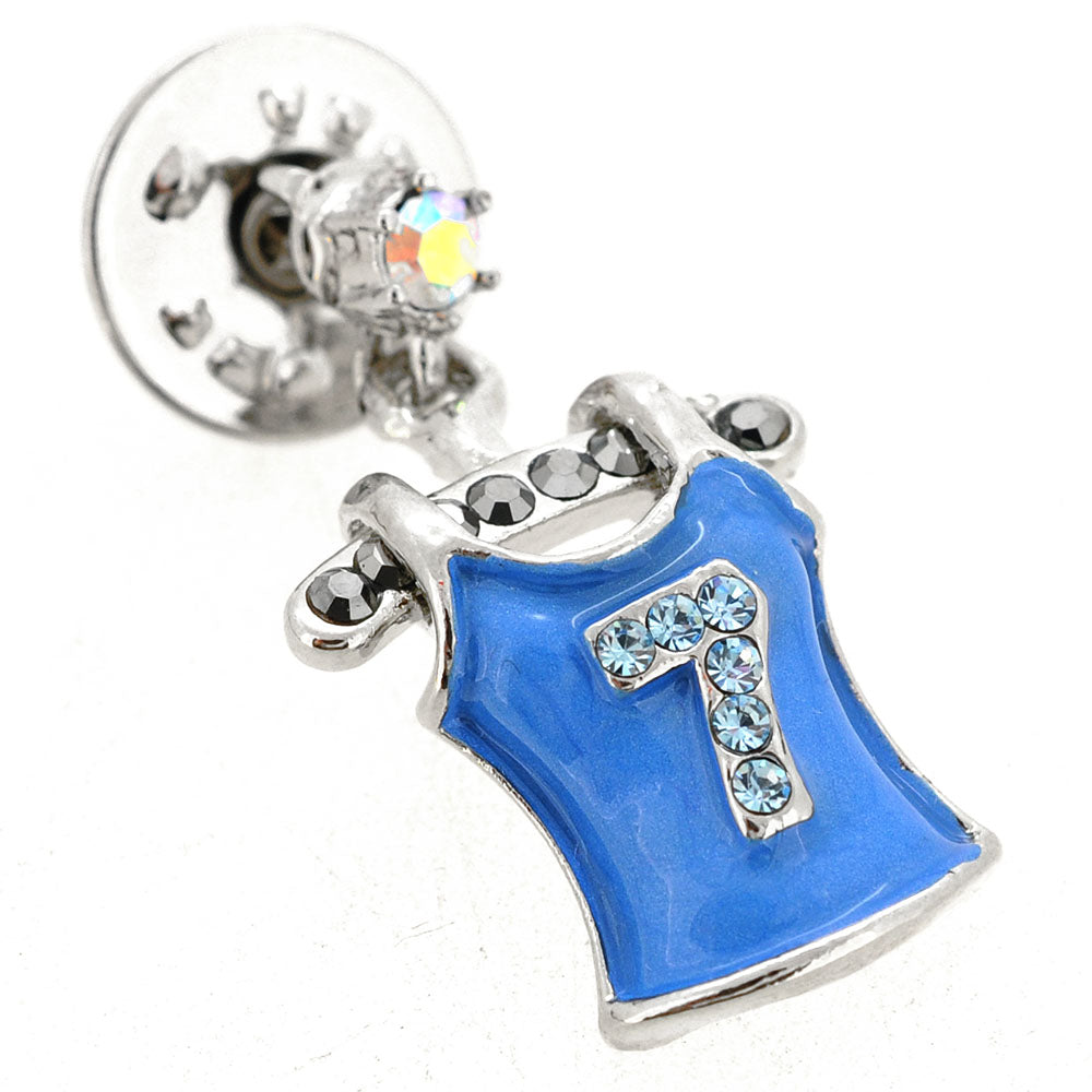Blue Tank Top Swarovski Crystal Tack Pin